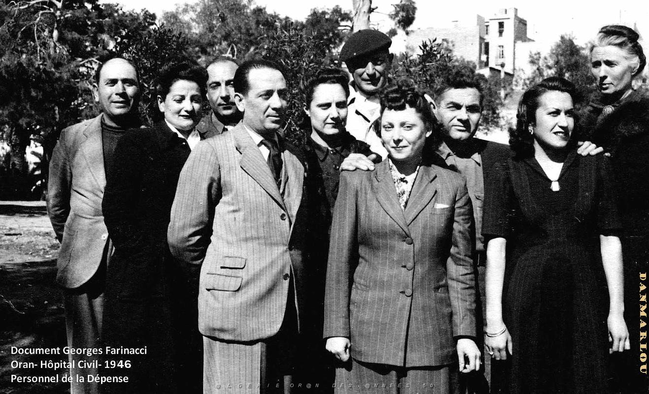 Oran - Hopital Civil - Personnel Depense - 1946.jpg